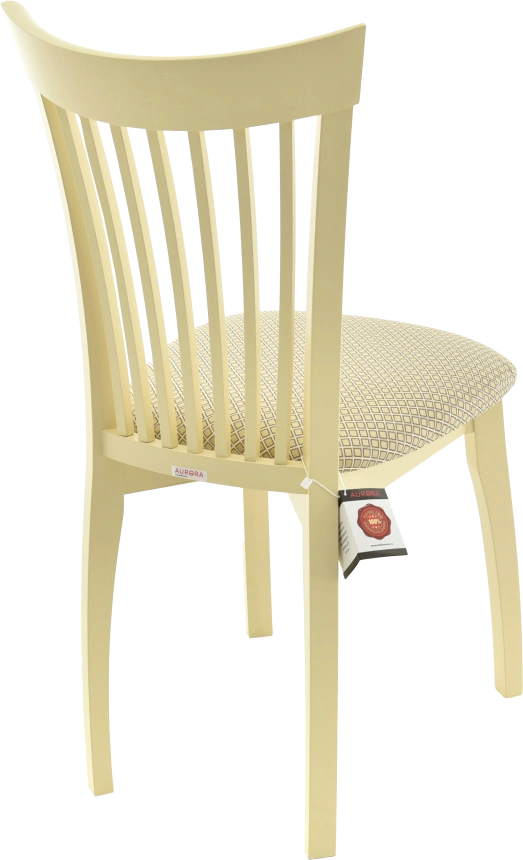 Стул Тулон, деревянный с мягким сиденьем, атина 160-1 жаккард,   каркас слоновая кость