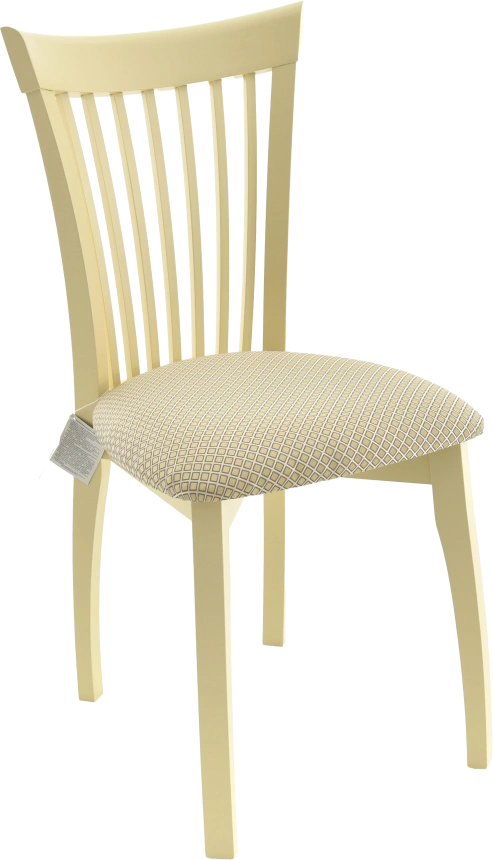 Стул Тулон, деревянный с мягким сиденьем, атина 160-1 жаккард,   каркас слоновая кость