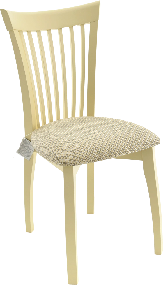 Стул Тулон, деревянный с мягким сиденьем, атина 160-1 жаккард,   каркас слоновая кость