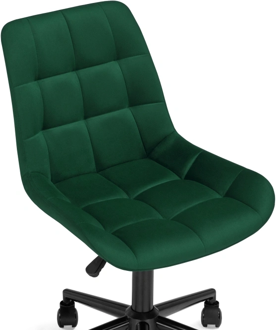 Офисный стул Честер, на колесиках, зеленый / черный
