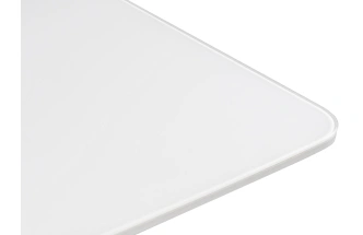 Обеденный раздвижной стол Оливер, 160(200)х90х75, стекло, белый / лиственница горная