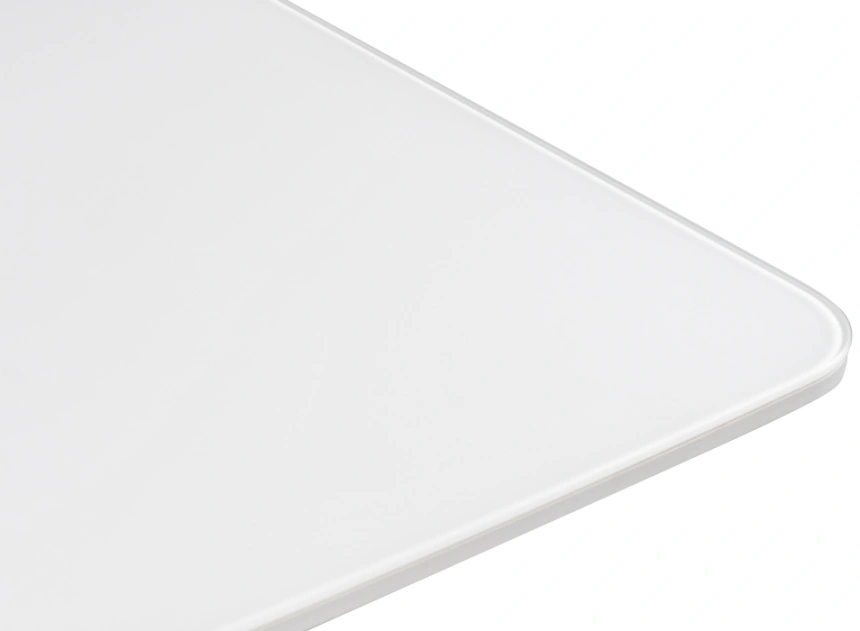 Обеденный раздвижной стол Оливер, 160(200)х90х75, стекло, белый / лиственница горная