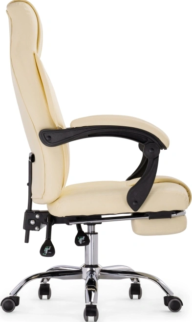 Офисное кресло Born, с подставкой для ног, кремовый