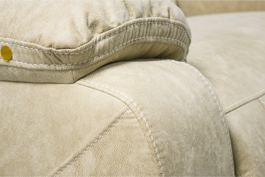 Диван прямой Флора, электрореклайнер, двухместный, Замша 7615-1, Венге