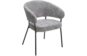 Стул Sage, мягкий, 3018-17 серый, шенилл, черный каркас