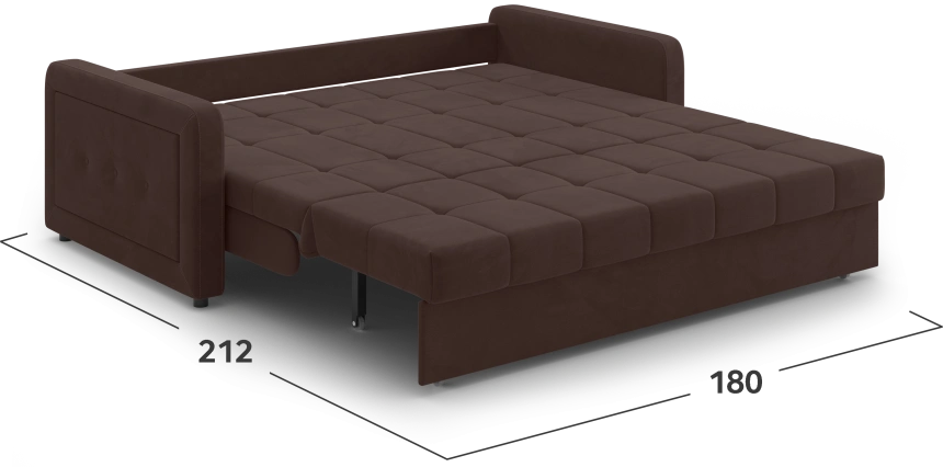 Диван прямой Инсбрук 180, модель 063, Balance 235 (коричневый)