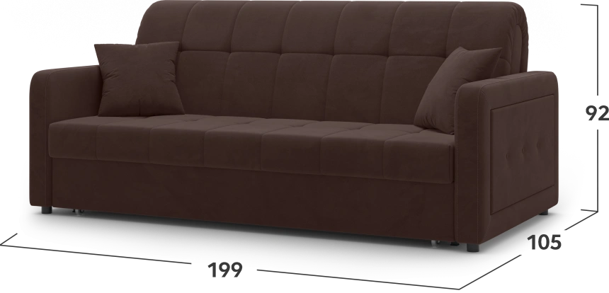 Диван прямой Инсбрук 180, модель 063, Balance 235 (коричневый)
