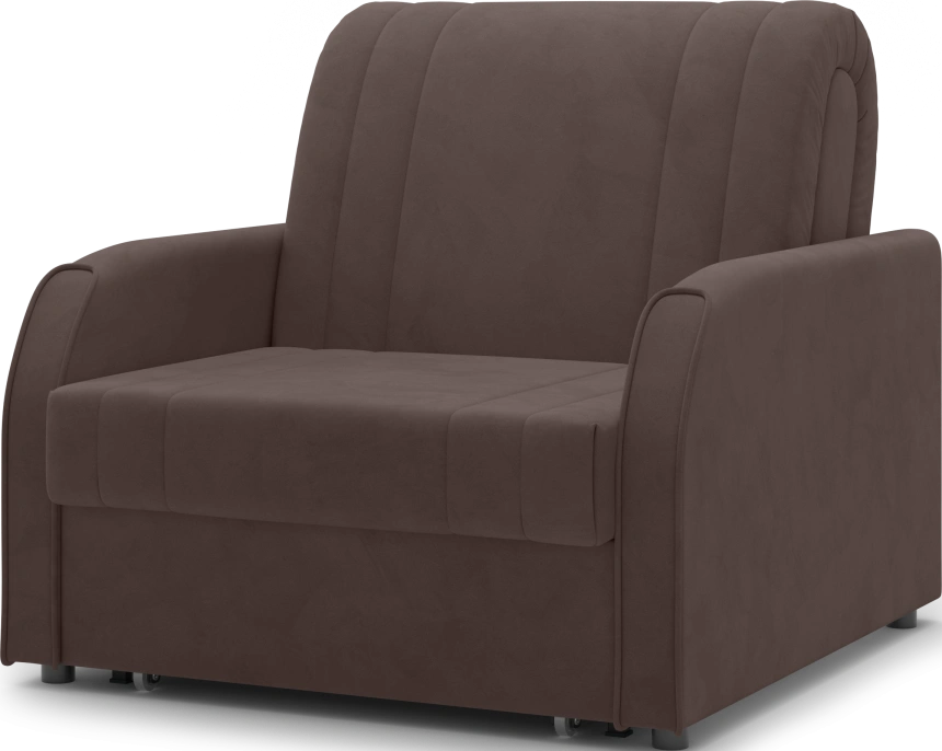 Кресло-кровать Турин 80, модель 053, Velutto 23 (коричневый)
