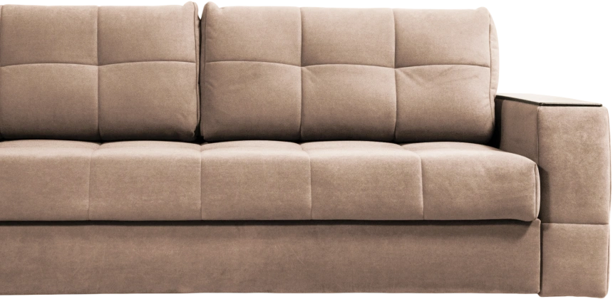 Диван прямой Сиэтл, ткань Lamb caramel, декор Структурный Кофе