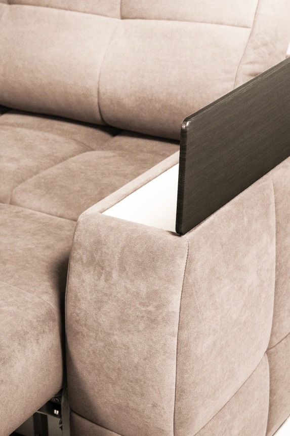 Диван прямой Сиэтл, ткань Lamb caramel, декор Структурный Кофе