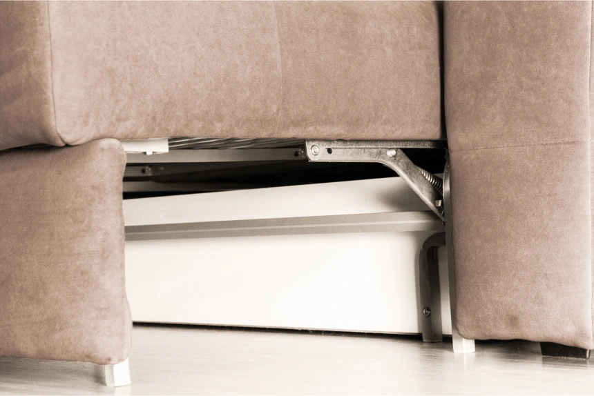 Диван прямой Сиэтл, ткань Lamb caramel, декор Структурный Кофе