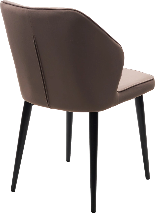 Стул Seattle, мягкий, 505-5 тауп, велюр без пальчиковый, черный каркас 