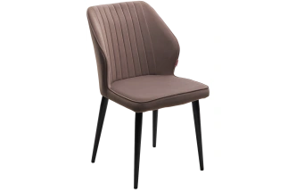 Стул Seattle, мягкий, 505-5 тауп, велюр без пальчиковый, черный каркас 