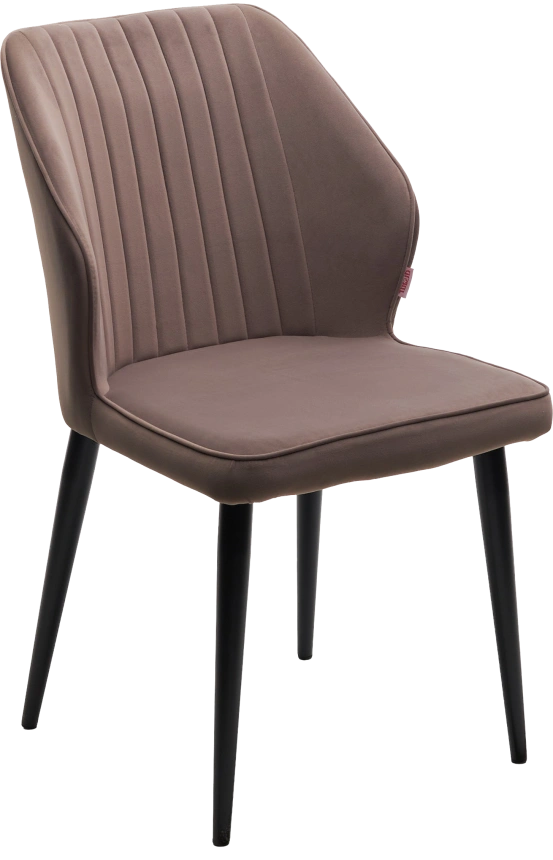 Стул Seattle, мягкий, 505-5 тауп, велюр без пальчиковый, черный каркас 