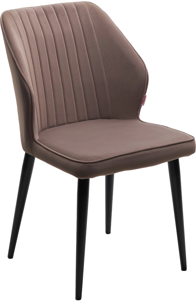 Стул Seattle, мягкий, 505-5 тауп, велюр без пальчиковый, черный каркас 