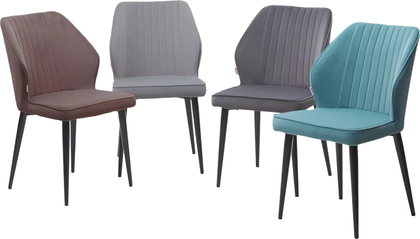 Стул Seattle, мягкий, 505-5 тауп, велюр без пальчиковый, черный каркас 