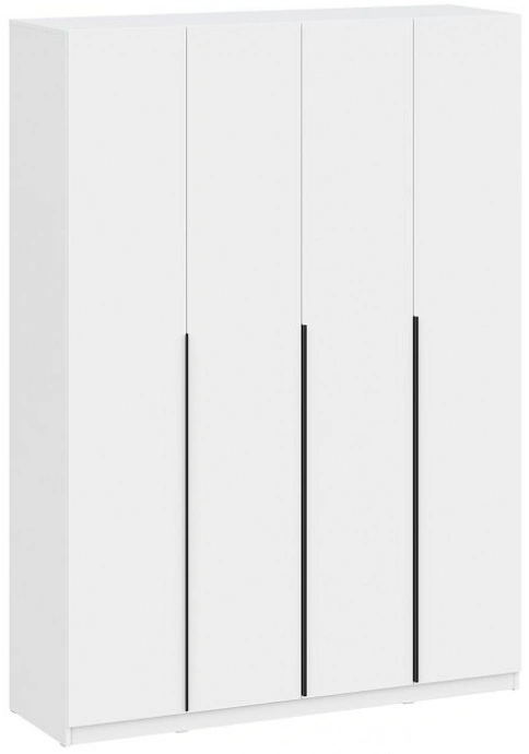 Шкаф четырехстворчатый Даиго, распашной, белый текстурный