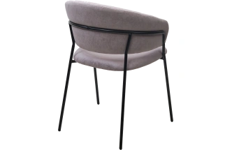 Стул ГЕММА, мягкий, Rain 10 lavanda, велюр, черный каркас