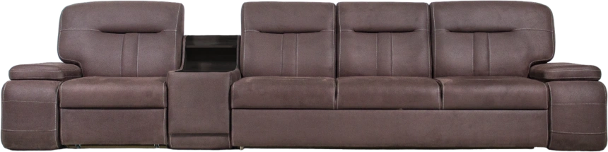 Диван модульный Арт-18, ткань Софа 18, нить контрастная, декор Венге Аруба, бар слева 