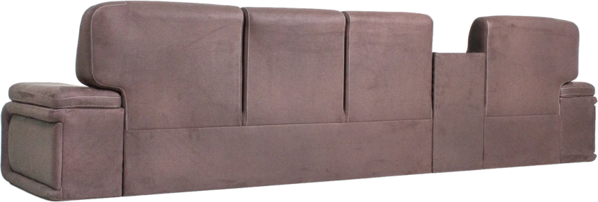 Диван модульный Арт-18, ткань Софа 18, нить контрастная, декор Венге Аруба, бар слева 