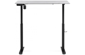 Стол компьютерный Маркос, 120, с механизмом подъема, белая шагрень / черный