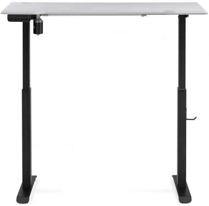 Стол компьютерный Маркос, 120, с механизмом подъема, белая шагрень / черный