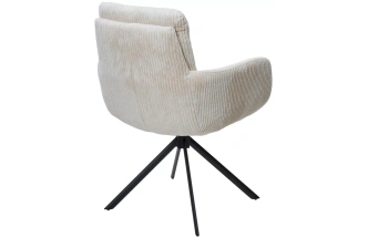 Стул Darem, мягкий, белый вельвет Davis lincoln-03n, черный каркас