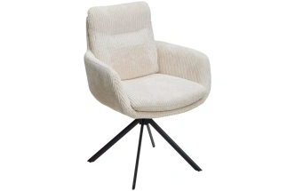 Стул Darem, мягкий, белый вельвет Davis lincoln-03n, черный каркас