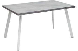 Кухонный стол раздвижной Brick M 140, Бетон Портленд, Белый