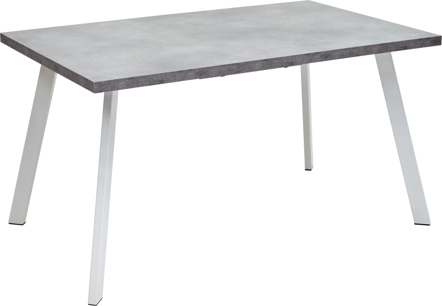 Кухонный стол раздвижной Brick M 140, Бетон Портленд, Белый