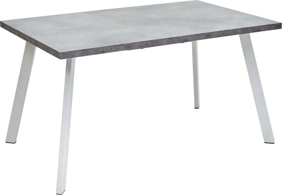 Кухонный стол раздвижной Brick M 140, Бетон Портленд, Белый