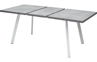 Кухонный стол раздвижной Brick M 140, Бетон Портленд, Белый