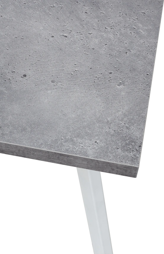 Кухонный стол раздвижной Brick M 140, Бетон Портленд, Белый