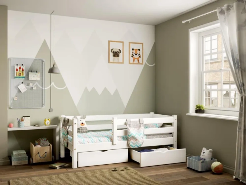 Детская кровать Соня, 70*160, с бортиками, розовый