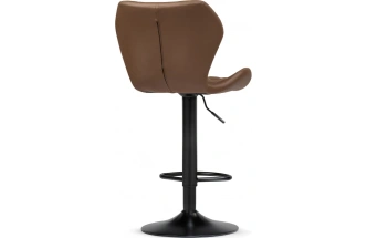 Барный стул Porch, с подножкой, коричневый / черный