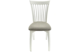 Стул Тулон, деревянный с мягким сиденьем, браво 25 велюр, каркас эмаль белая