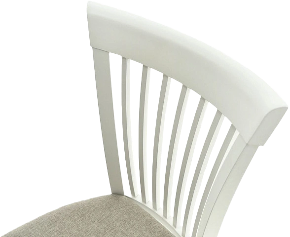 Стул Тулон, деревянный с мягким сиденьем, браво 25 велюр, каркас эмаль белая