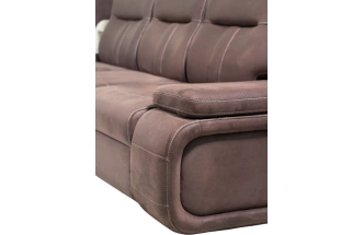 Диван модульный Арт-18, Ткань Софа 18, нить контрастная, декор Дуб серый, бар слева