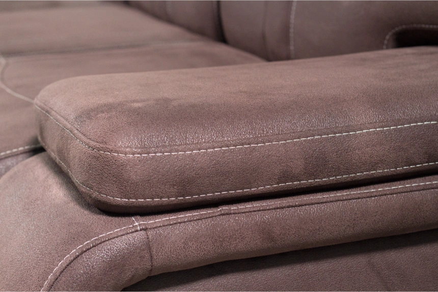 Диван модульный Арт-18, Ткань Софа 18, нить контрастная, декор Дуб серый, бар слева