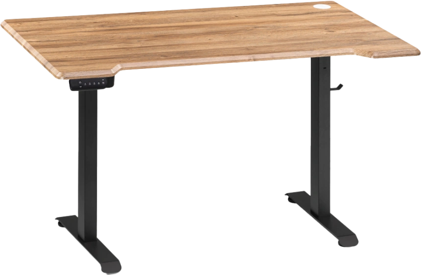 Стол компьютерный Маркос, 120, с механизмом подъема, дуб вотан / черный