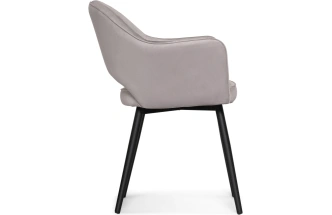 Стул Ойстер, мягкий, с подлокотниками, MR-28 / черный