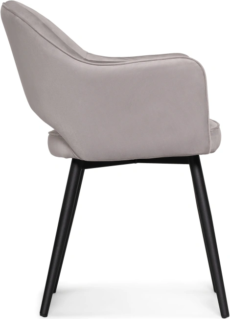 Стул Ойстер, мягкий, с подлокотниками, MR-28 / черный