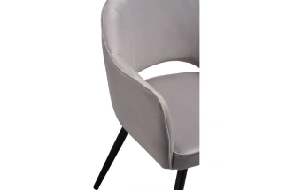 Стул Ойстер, мягкий, с подлокотниками, MR-28 / черный