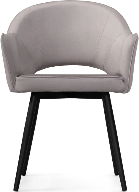 Стул Ойстер, мягкий, с подлокотниками, MR-28 / черный