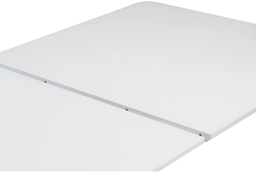 Кухонный обеденный раздвижной стол Санса, 140(180)х80х76, стекло, грей / белая шагрень / грей