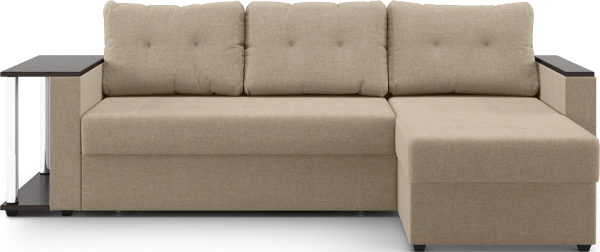 Диван угловой Атланта, модель 110, Savana Camel (бежевый) / венге