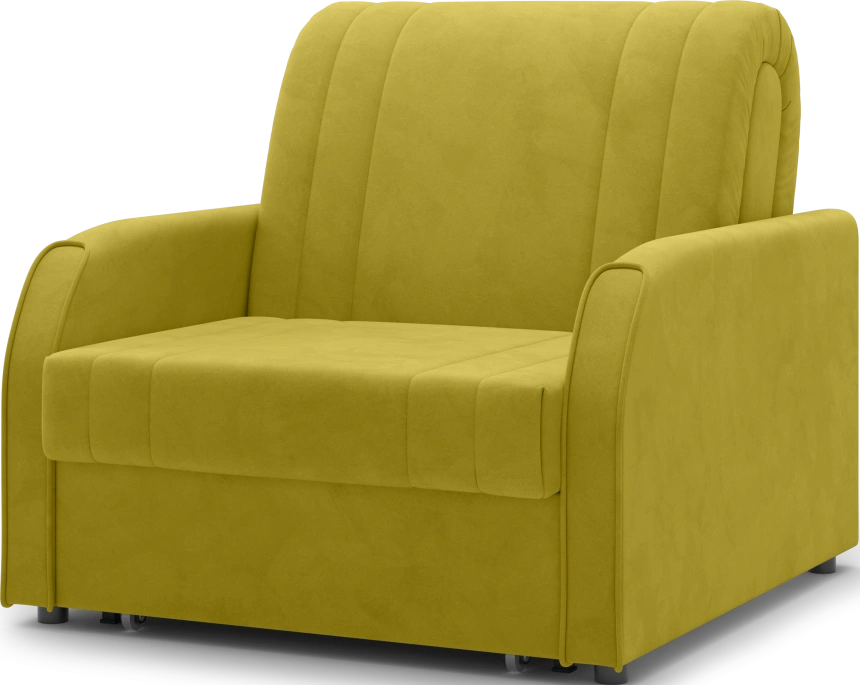 Кресло-кровать Турин 80, модель 053, Velutto 28 (горчичный)