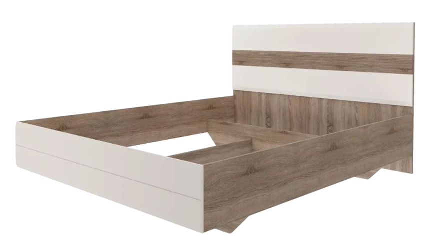 Кровать Филадельфия, Дуб сонома трюфель/Латте