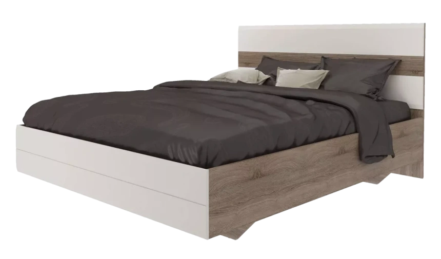 Кровать Филадельфия, Дуб сонома трюфель/Латте