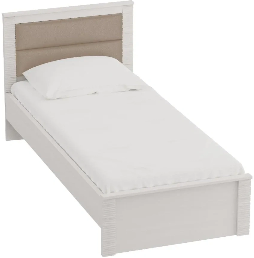 Кровать односпальная Элана, 90*200, бодега белая